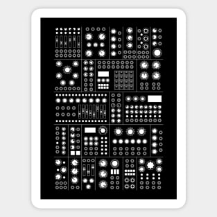 Modular Synthesizer White Sticker